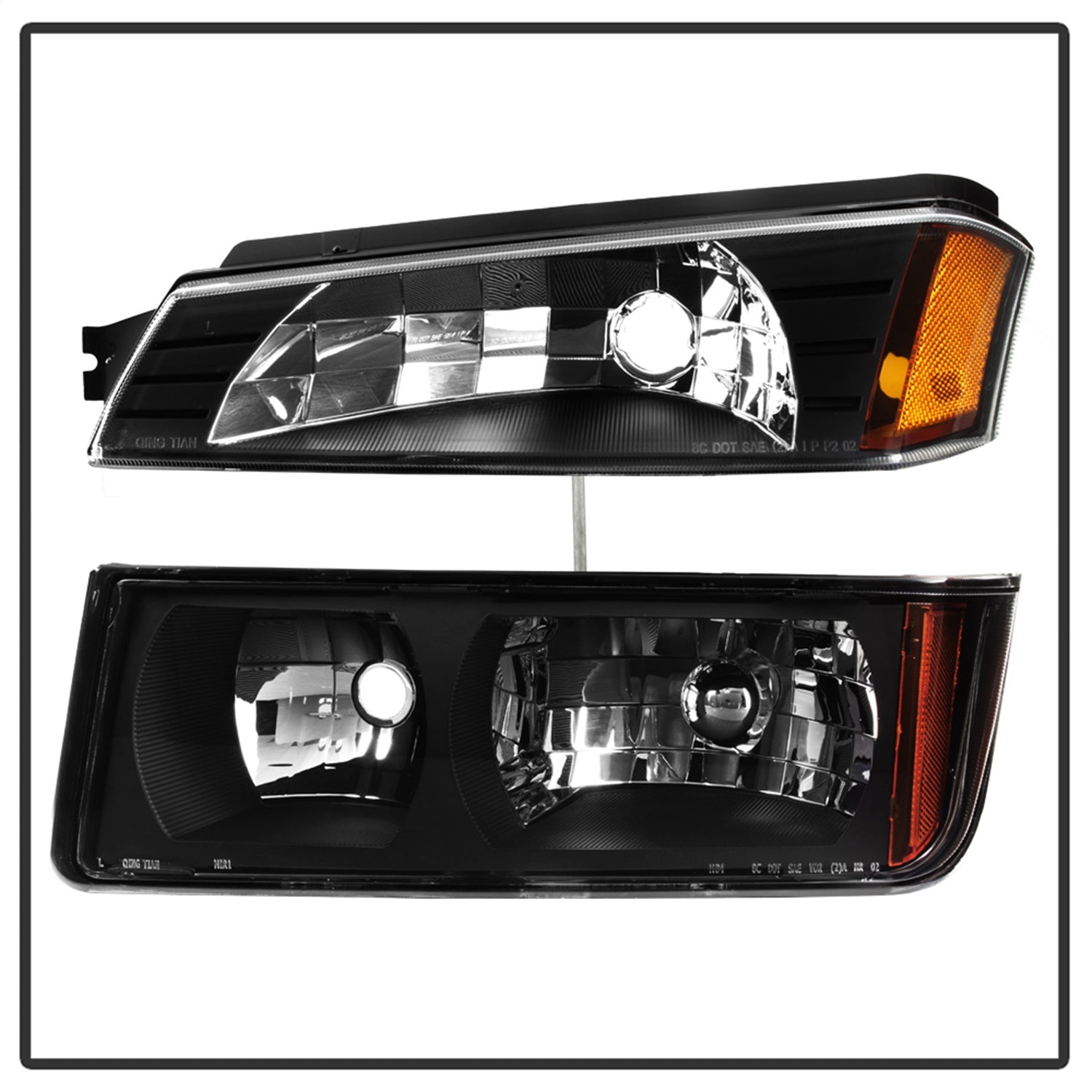 Spyder Auto - xTune 02-06 Chevy Avalanche w/Cladding OEM Bumper Light & Headlights - (BLACK) (HD-JH-CAVA02-SET-BK) - 9040641 - MST Motorsports