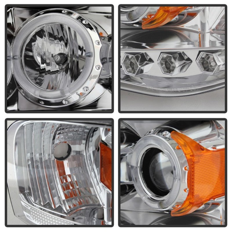 Spyder Auto - Projector Headlights - LED Halo - LED - Chrome - High H1 - Low H1 - 5009982 - MST Motorsports