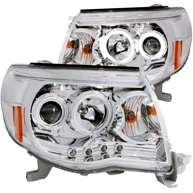 ANZO - Projector Headlight Set w/Halo; Clear Lens; Chrome Housing; Pair; - 121281 - MST Motorsports