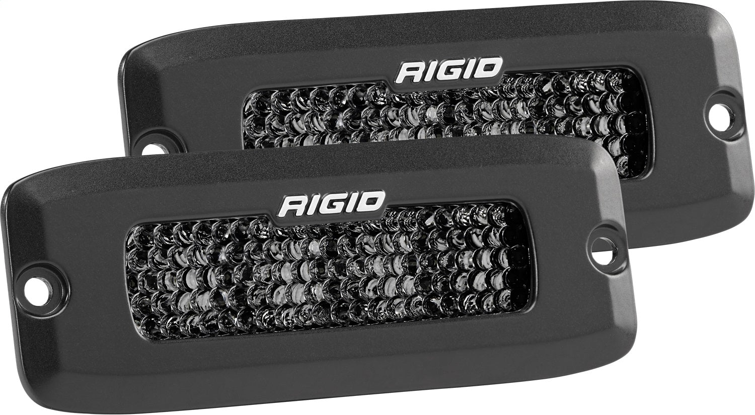 RIGID Industries - RIGID SR-Q Series PRO Midnight Edition, Spot Diffused, Flush Mount, Pair - 925513BLK - MST Motorsports