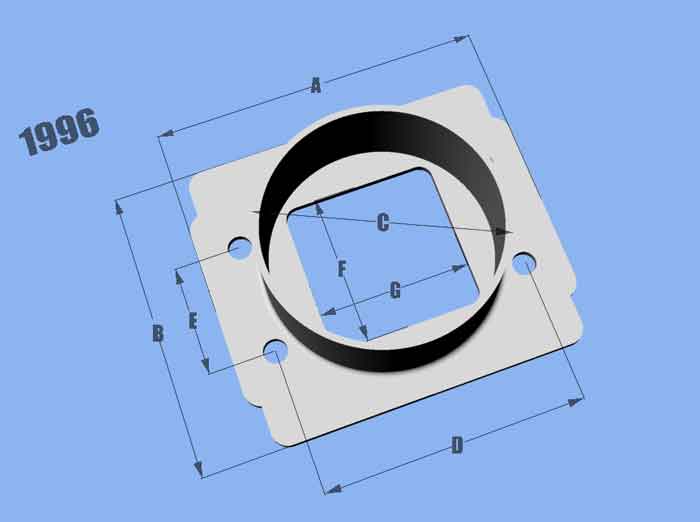 Vibrant - Mass Air Flow Sensor Adapter Plate, for Toyota & Vehicles w/ Bosch MAF sensors - 1996 - MST Motorsports