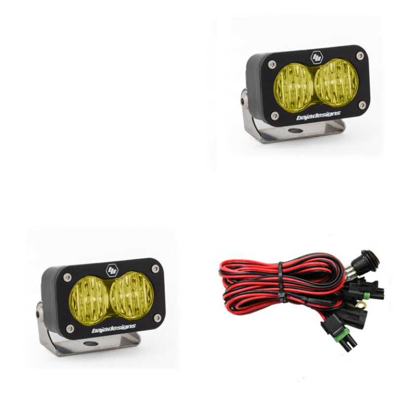 Baja Designs - Baja Designs S2 Sport Wide Cornering Pattern Pair LED Work Light - Amber - 547815 - MST Motorsports