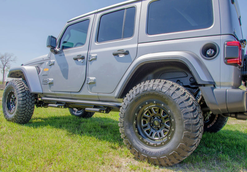 N-Fab - N-Fab RKR Step System 2019 Jeep Wrangler JT 4 Door Truck Full Length - Tex. Black - 1.75in - J194TRKRS4 - MST Motorsports