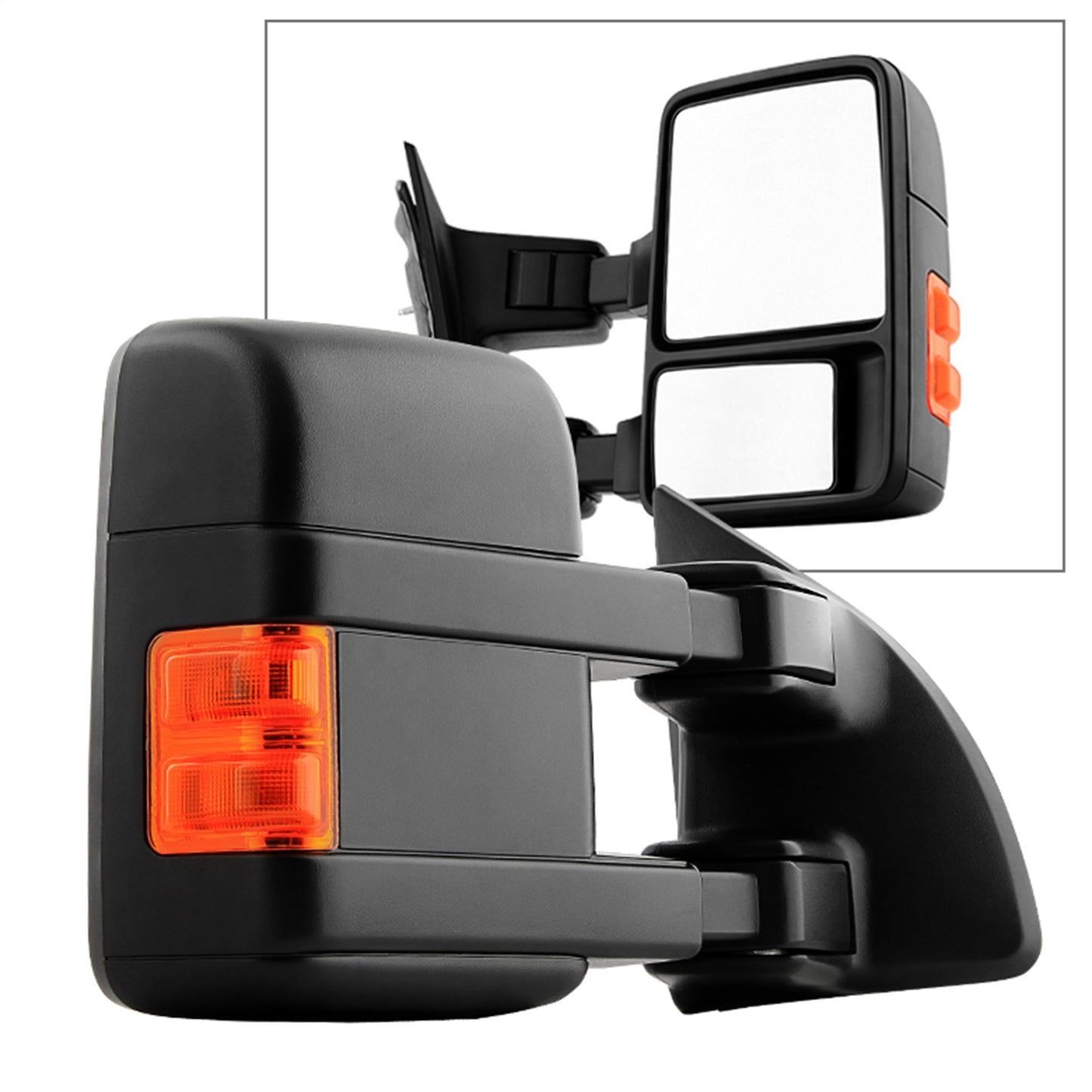 Spyder Auto - Xtune Ford Superduty 99-14 Manual Extendable Manual Adjust Mirror Amber- Right MIR-FDSD08S-MA-AM-R - 9933134 - MST Motorsports