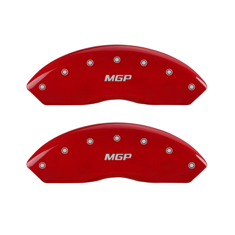 MGP - MGP 4 Caliper Covers Engraved Front & Rear MGP Red finish silver ch - 54008SMGPRD - MST Motorsports