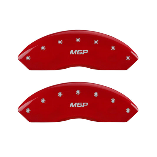 MGP - MGP 4 Caliper Covers Engraved Front & Rear MGP Red finish silver ch - 54008SMGPRD - MST Motorsports