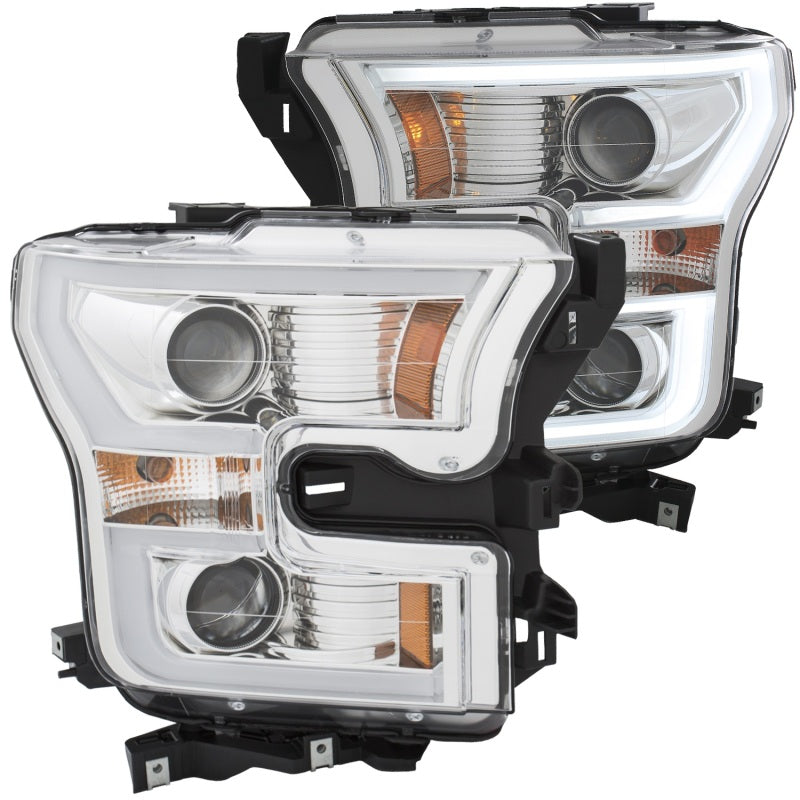 ANZO - Projector Headlights w/ Plank Style Switchback Chrome w/ Amber - 111358 - MST Motorsports