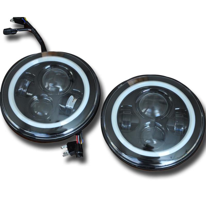 DV8 Offroad - 07-18 Jeep JK Projector Headlights; No Halo - HL7JK-01 - MST Motorsports