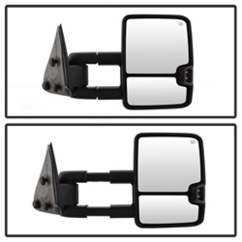 Spyder Auto - xTune Chevy Silverado 03-06 G2 Heated Smoke LED Signal Telescoping Mirrors MIR-CS03S-G2-PWH-SM-SET - 9936715 - MST Motorsports