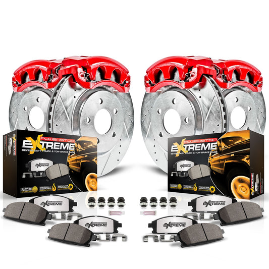 PowerStop - Power Stop 07-09 Chrysler Aspen Front & Rear Z36 Truck & Tow Kit w/Calipers - KC2164A-36 - MST Motorsports