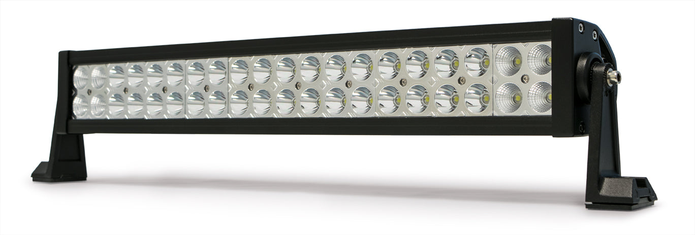 DV8 Offroad - 20 in. Dual Row LED Light Bar; Chrome Face - B20CE120W3W - MST Motorsports