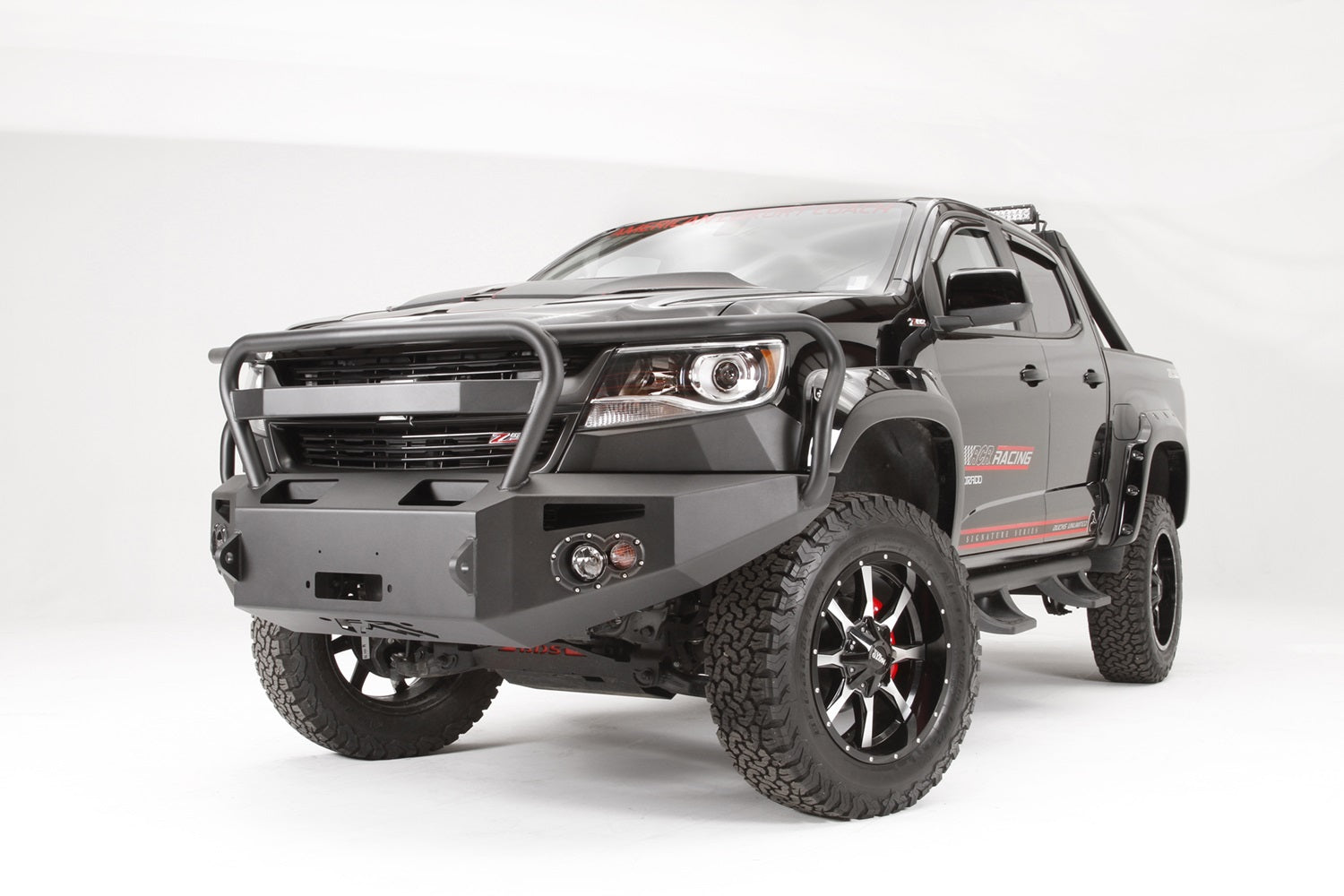 Fab Fours - Premium Winch Front Bumper; 2 Stage Black Powder Coated; w/Full Grill Guard; - CC15-H3350-1 - MST Motorsports