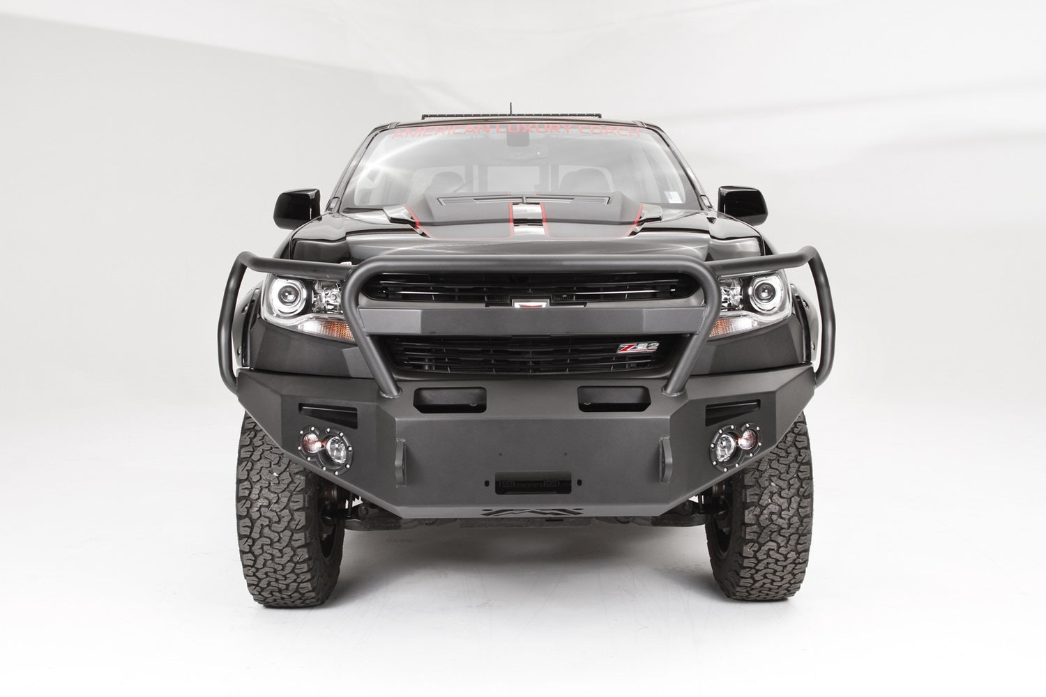 Fab Fours - Premium Winch Front Bumper; 2 Stage Black Powder Coated; w/Full Grill Guard; - CC15-H3350-1 - MST Motorsports