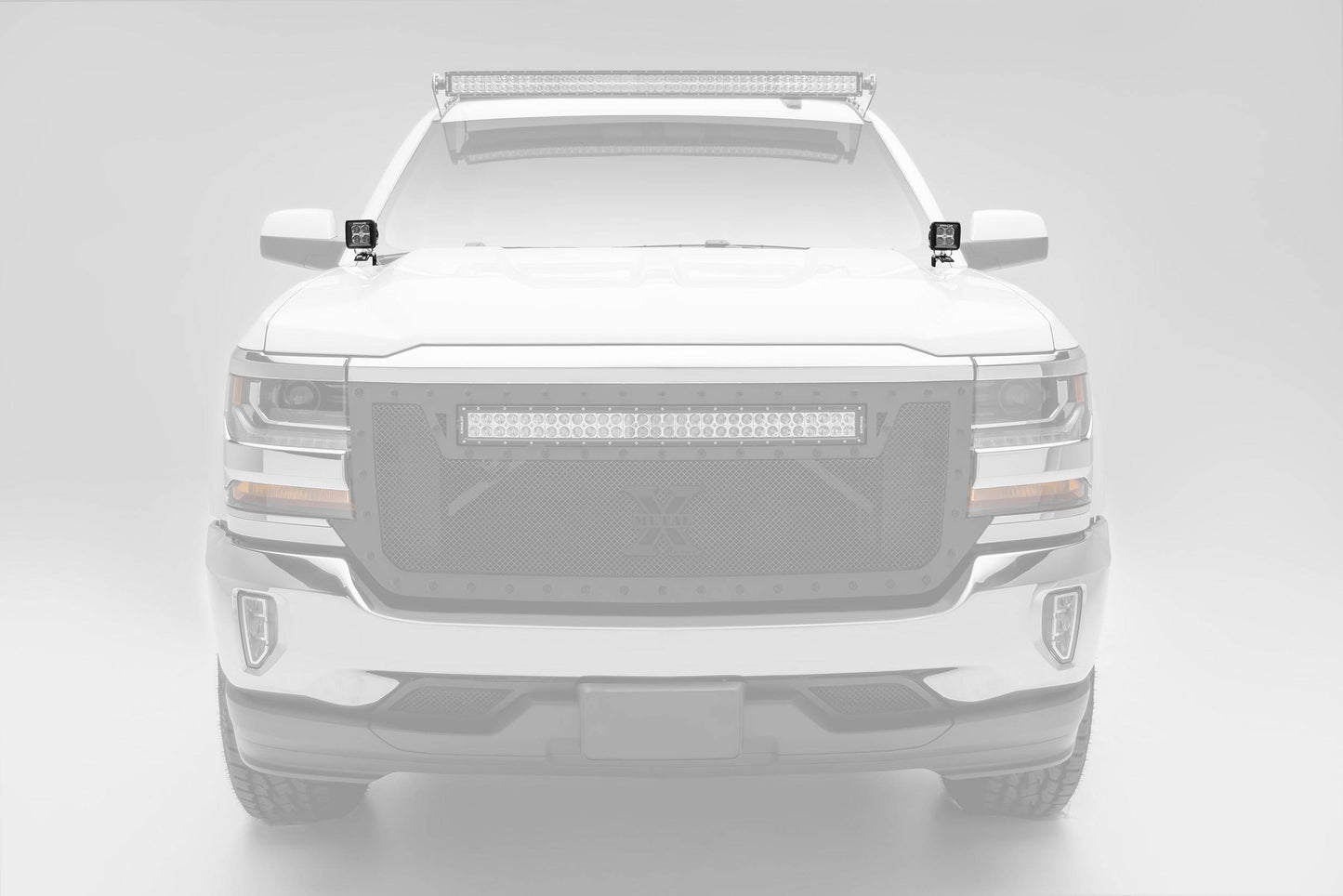 ZROADZ Off Road Products - Hood Hinges LED Light Bar Mounts - By A Pillar - Pod Style LED - Z362081 - MST Motorsports