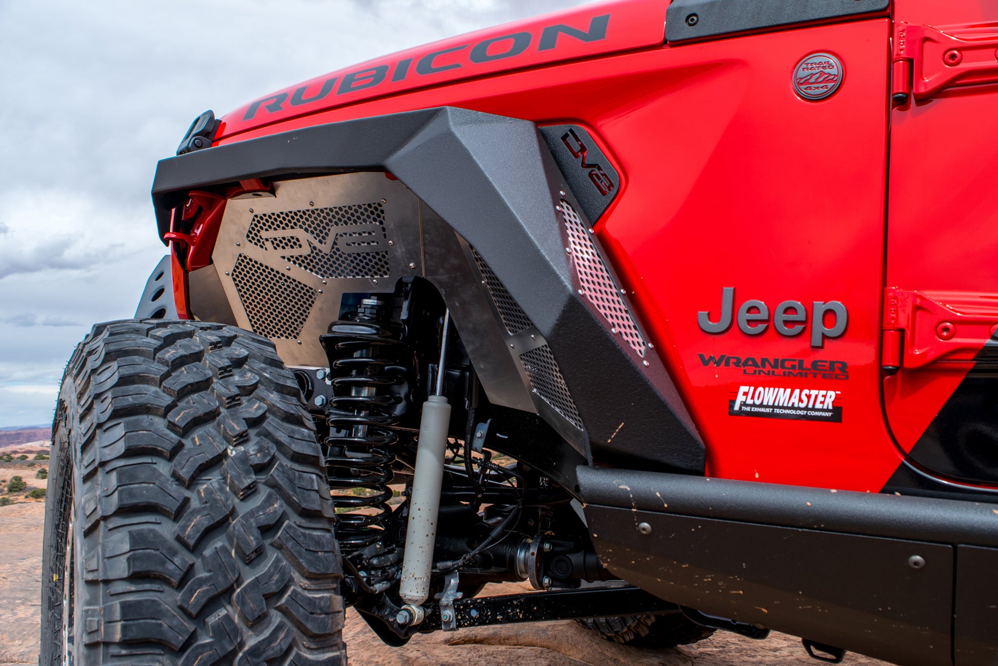 DV8 Offroad - Jeep JT Fender Flares; Armor; Front & Rear - FDGL-02 - MST Motorsports