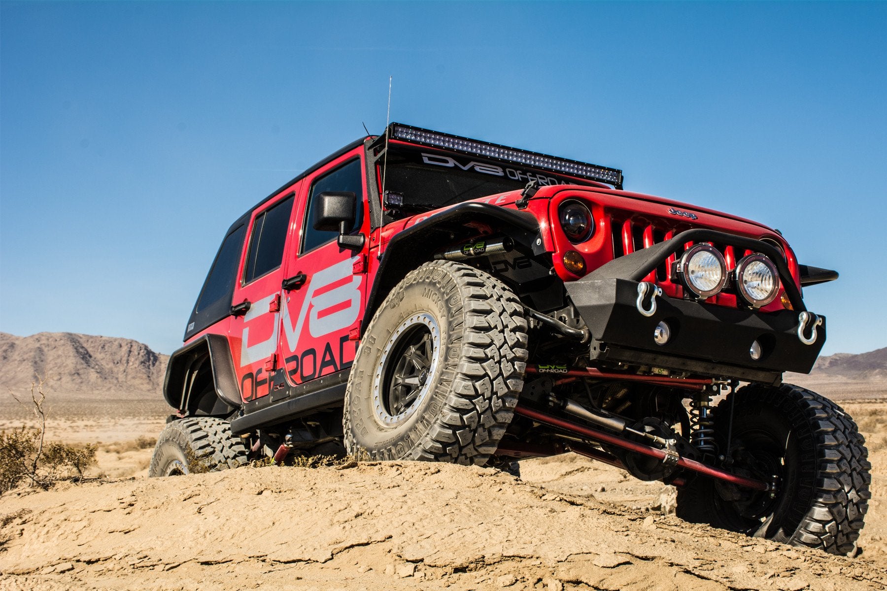 DV8 Offroad - 07-18 Jeep JK Fender Flares; Wide; Front & Rear - FENDB-02 - MST Motorsports