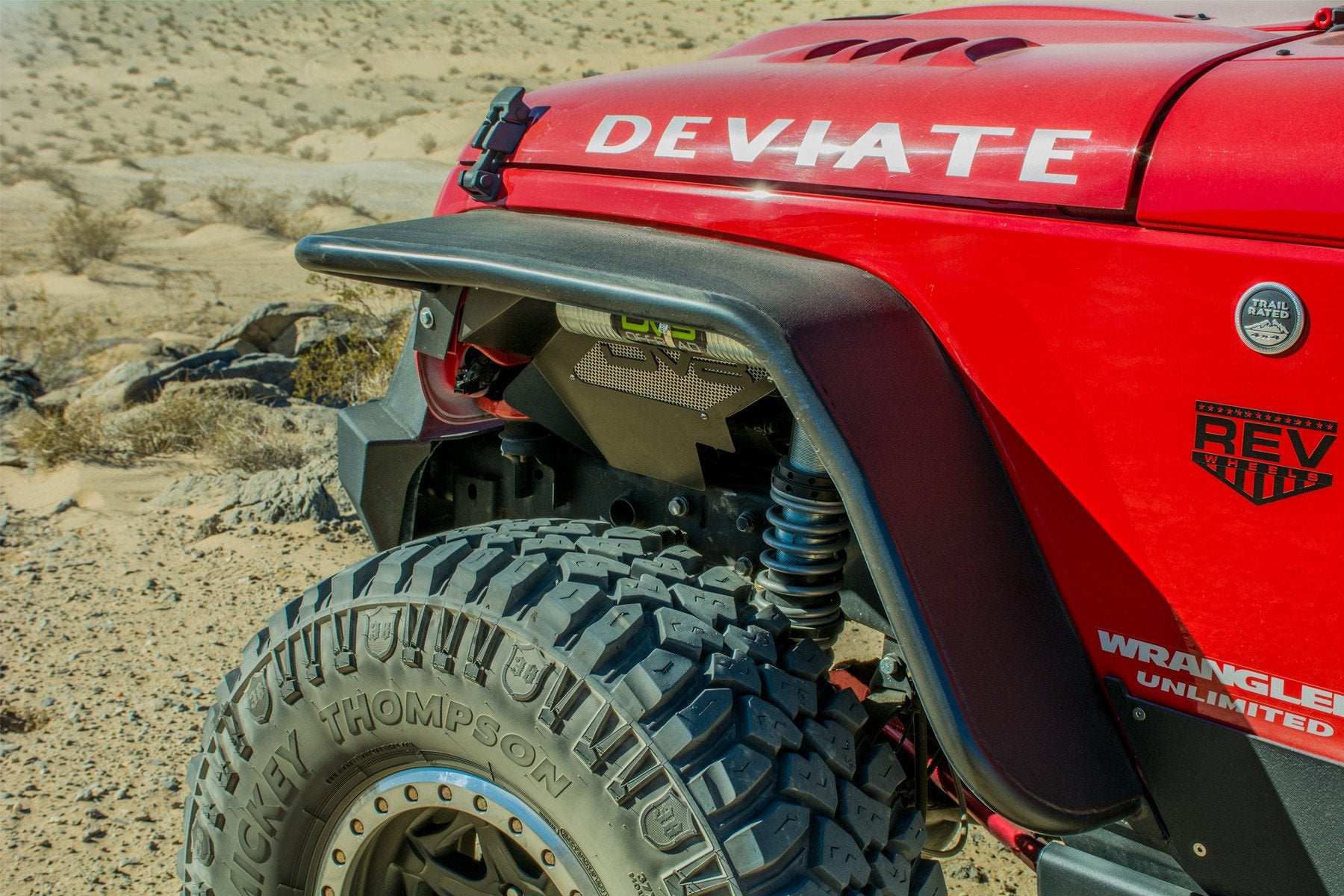 DV8 Offroad - 07-18 Jeep JK Fender Flares; Wide; Front & Rear - FENDB-02 - MST Motorsports