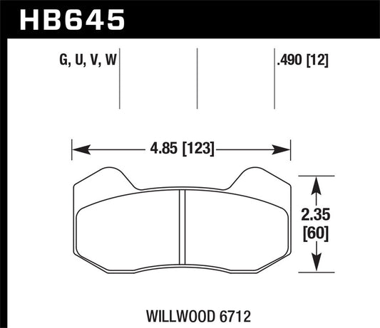 Hawk Performance - Hawk Wilwood Type 6712 DTC-60 Brake Pads - HB645G.490 - MST Motorsports