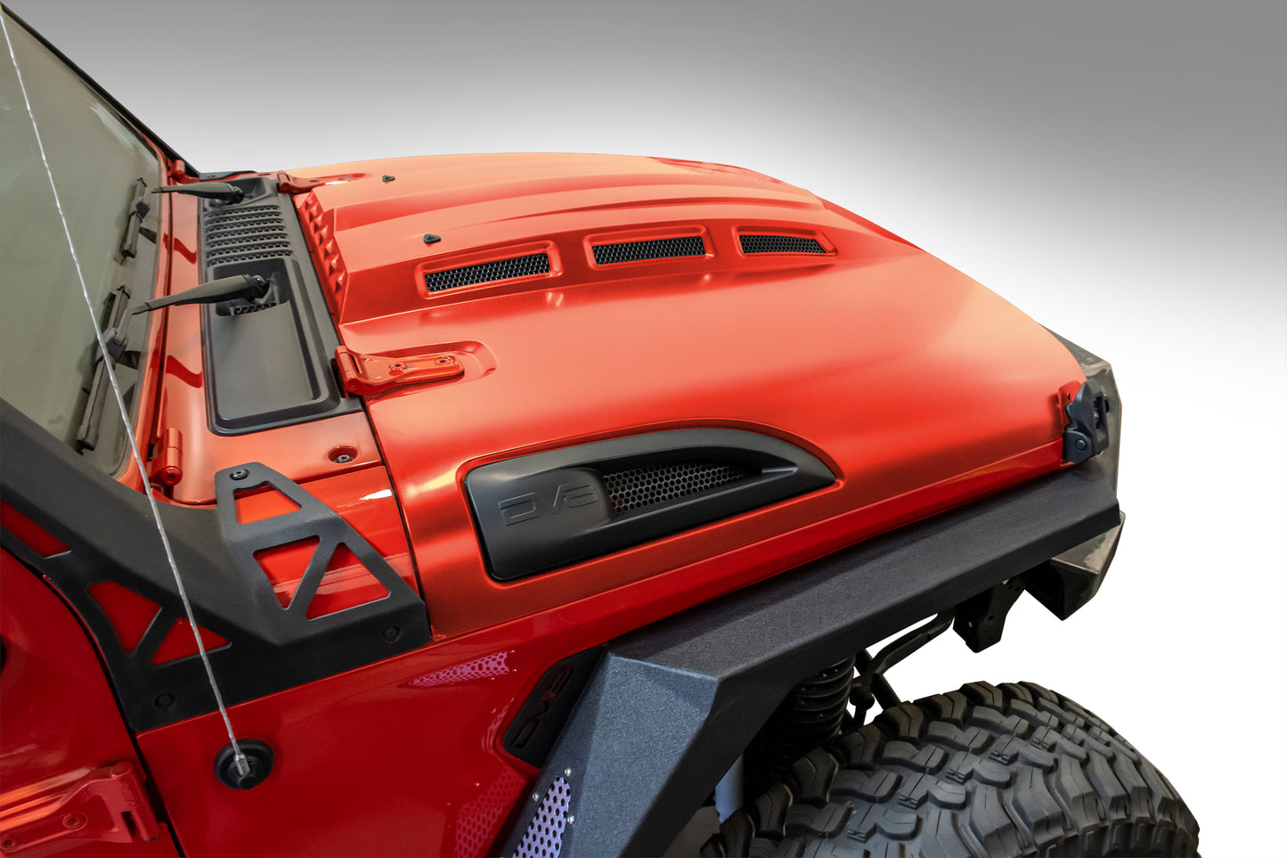 DV8 Offroad - 18+ Jeep JL & 20 Jeep JT Hood; Heat Dispersion - HDMBJL-01 - MST Motorsports