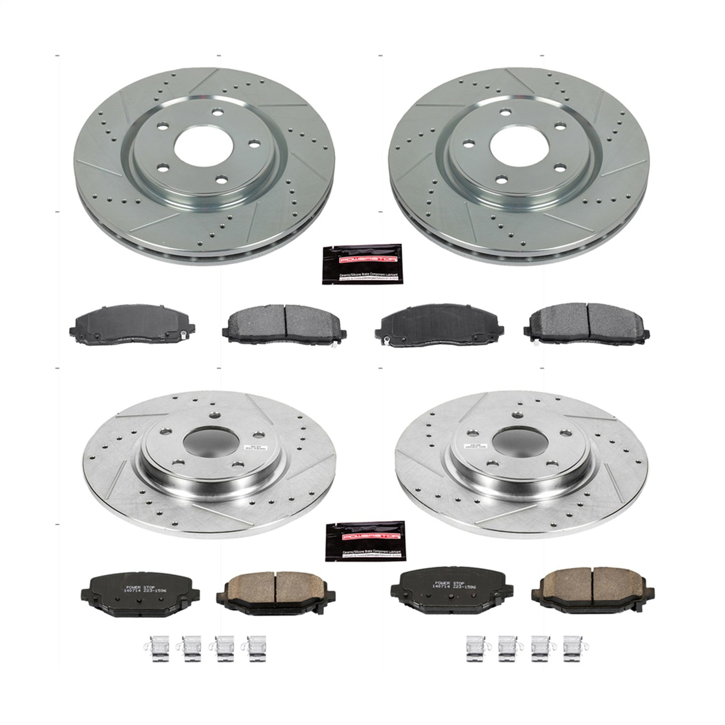 PowerStop - Power Stop 12-16 Chrysler Town & Country Front & Rear Z23 Evolution Sport Brake Kit - K5960 - MST Motorsports