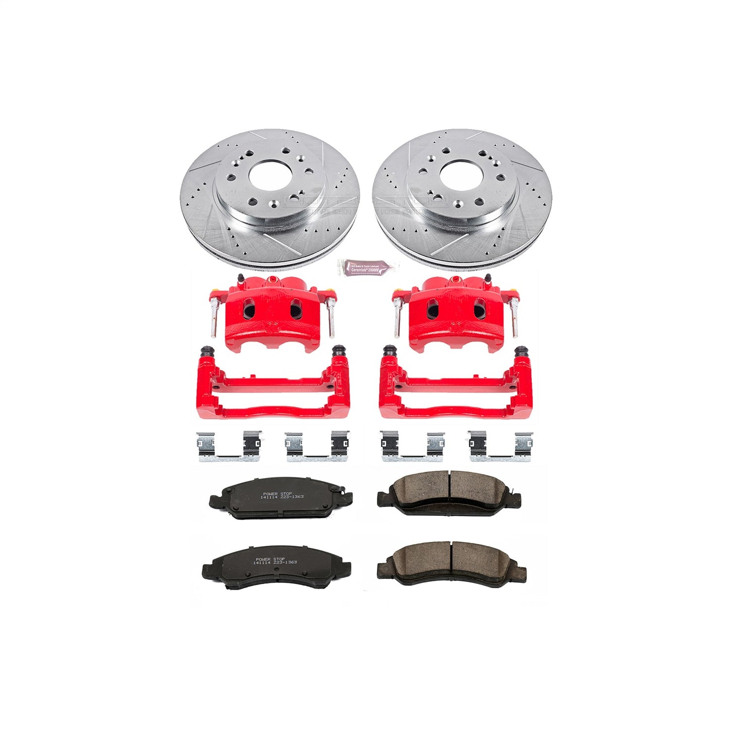 PowerStop - Power Stop 08-19 Cadillac Escalade Front Z23 Evolution Sport Brake Kit w/Calipers - KC2069 - MST Motorsports