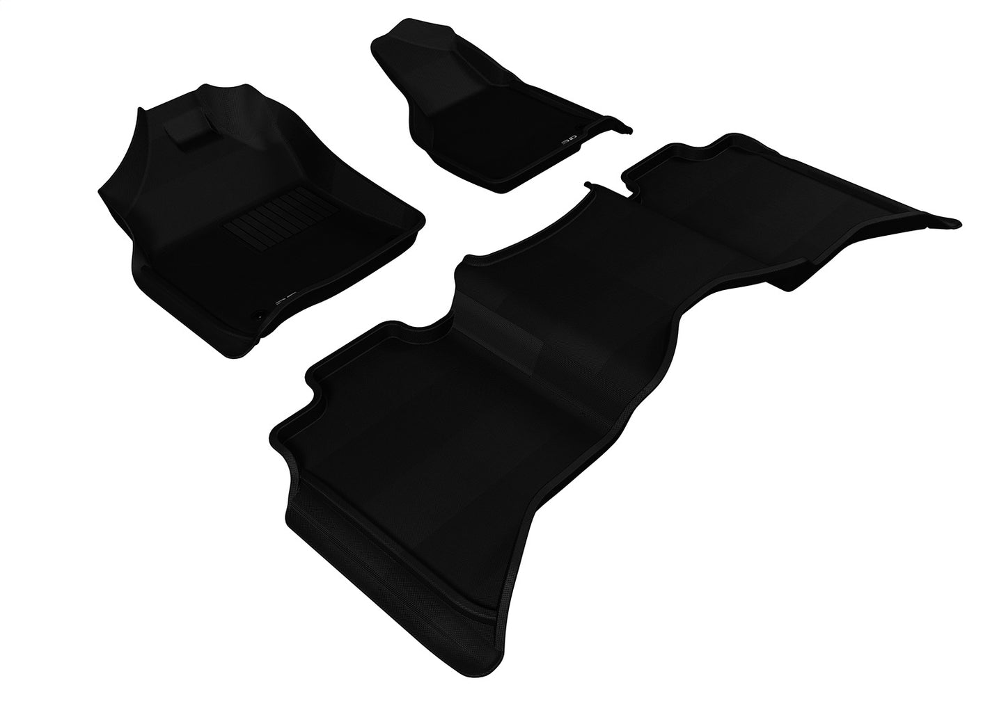 3D MAXpider - 3D MAXpider 2012-2020 Dodge Ram 1500/2500/3500 Crew Cab Kagu 1st & 2nd Row Floormats - Black - L1DG02001509 - MST Motorsports