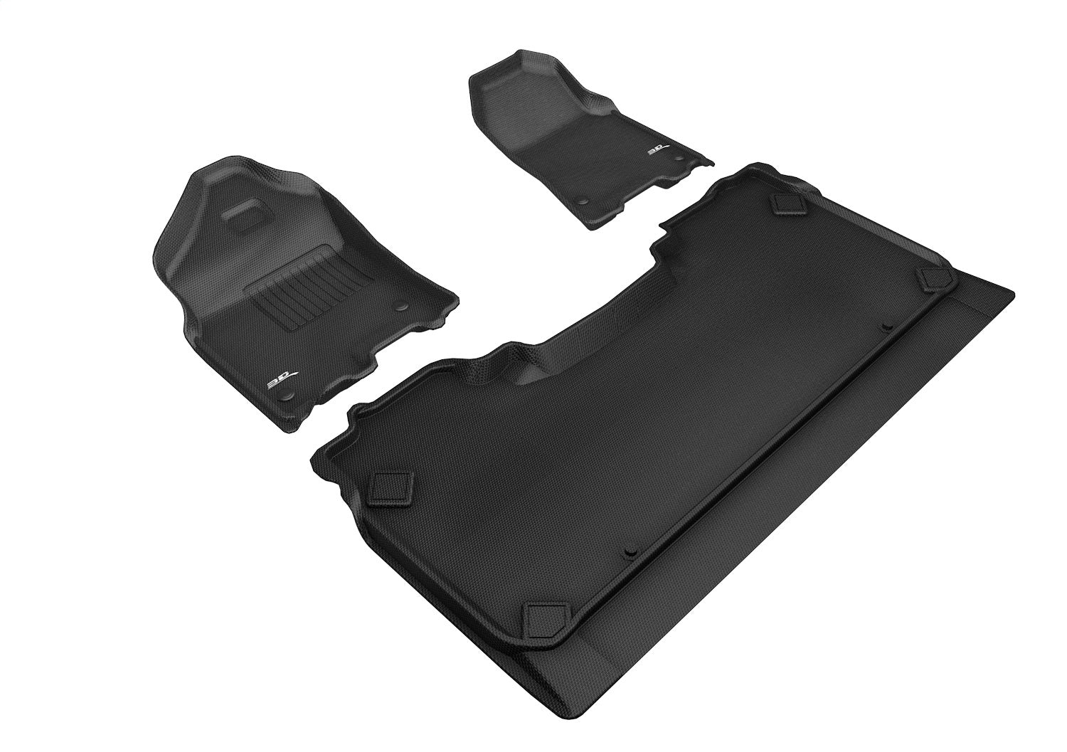 3D MAXpider - 3D MAXpider 2019-2020 Dodge Ram 1500 Crew Cab Kagu 1st & 2nd Row Floormats - Black - L1DG02801509 - MST Motorsports