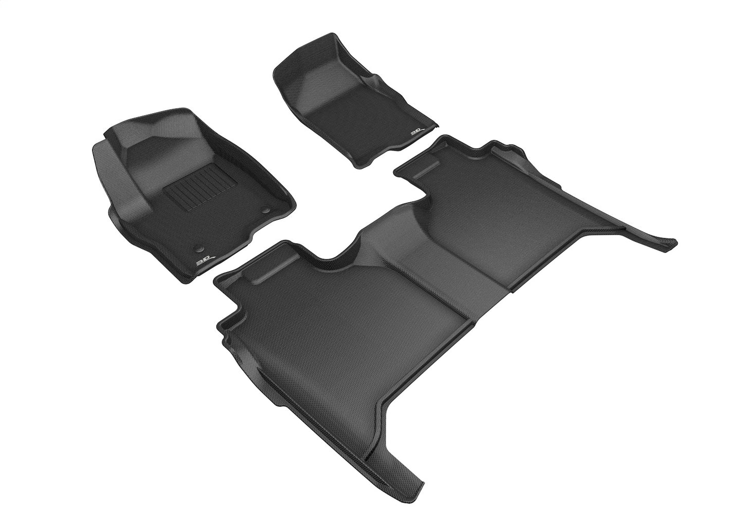 3D MAXpider - 3D MAXpider 2019-2020 Chevrolet Silverado 1500 Kagu 1st & 2nd Row Floormats - Black - L1GM02501509 - MST Motorsports