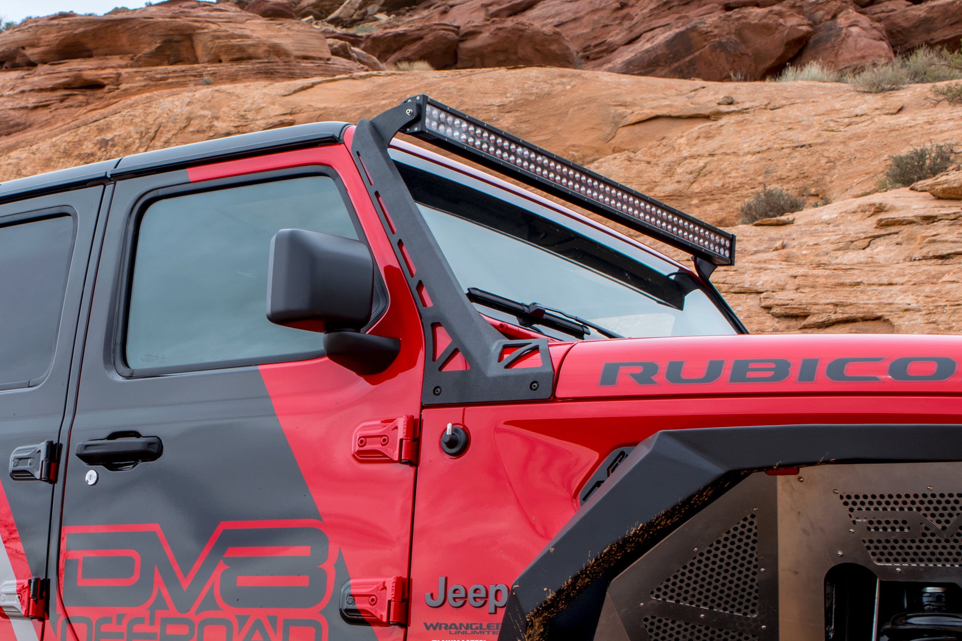 DV8 Offroad - 18+ Jeep JL/20+ Jeep JT Full A-Pillar Light Mount - LBJL-01 - MST Motorsports