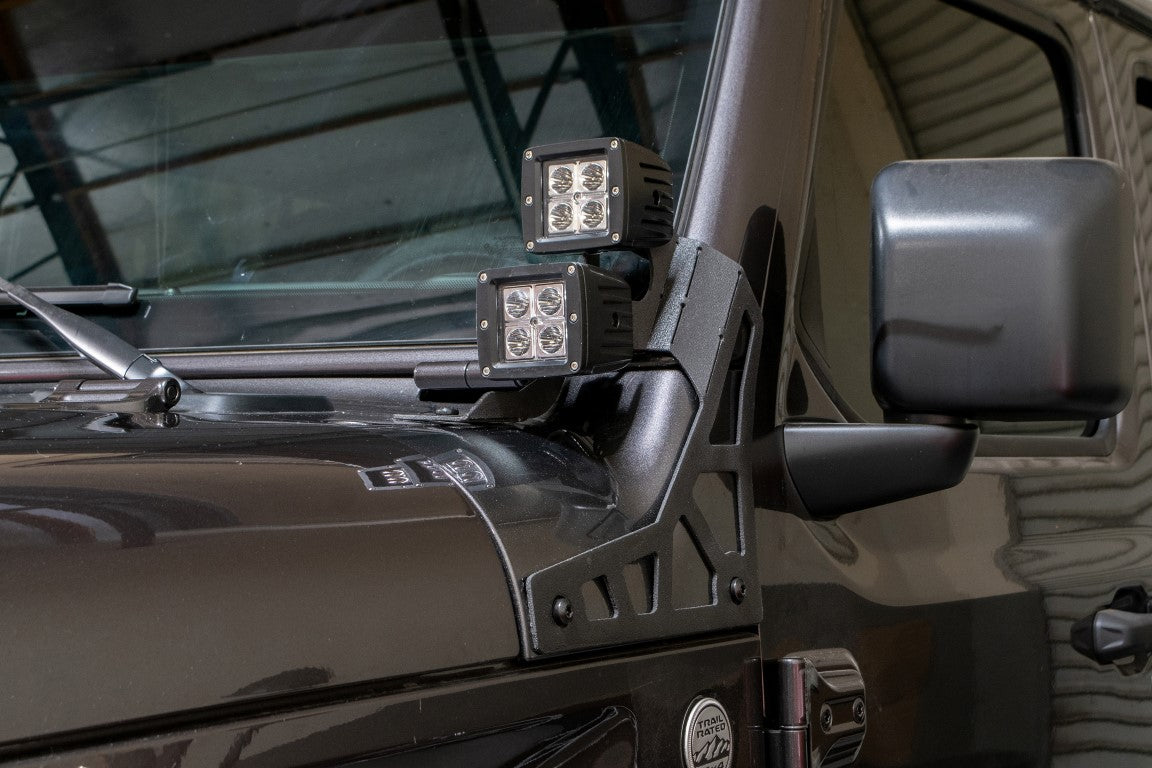 DV8 Offroad - 18+ Jeep JL/20+ Jeep JT Lower A-Pillar Light Mount - LBJL-02 - MST Motorsports