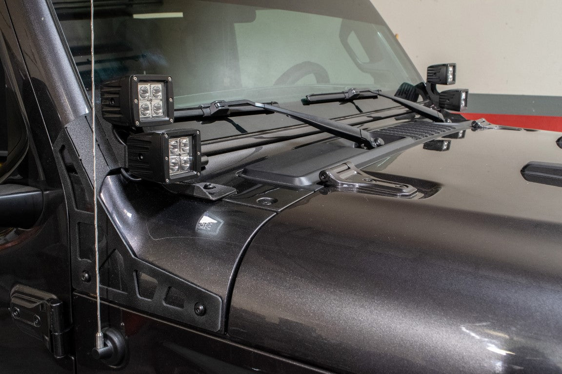 DV8 Offroad - 18+ Jeep JL/20+ Jeep JT Lower A-Pillar Light Mount - LBJL-02 - MST Motorsports