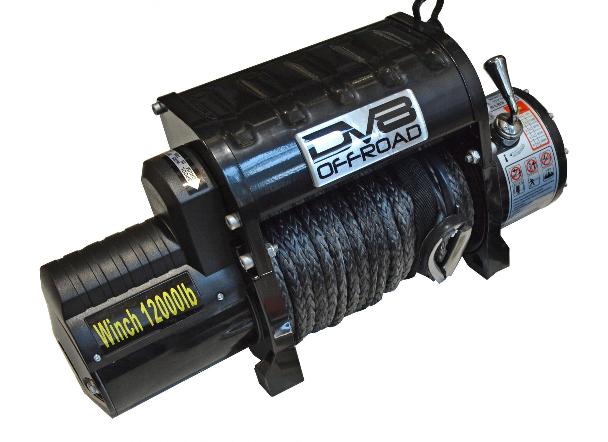 DV8 Offroad - 12,000 lbs. Winch with Synthetic Rope - WB12SR - MST Motorsports