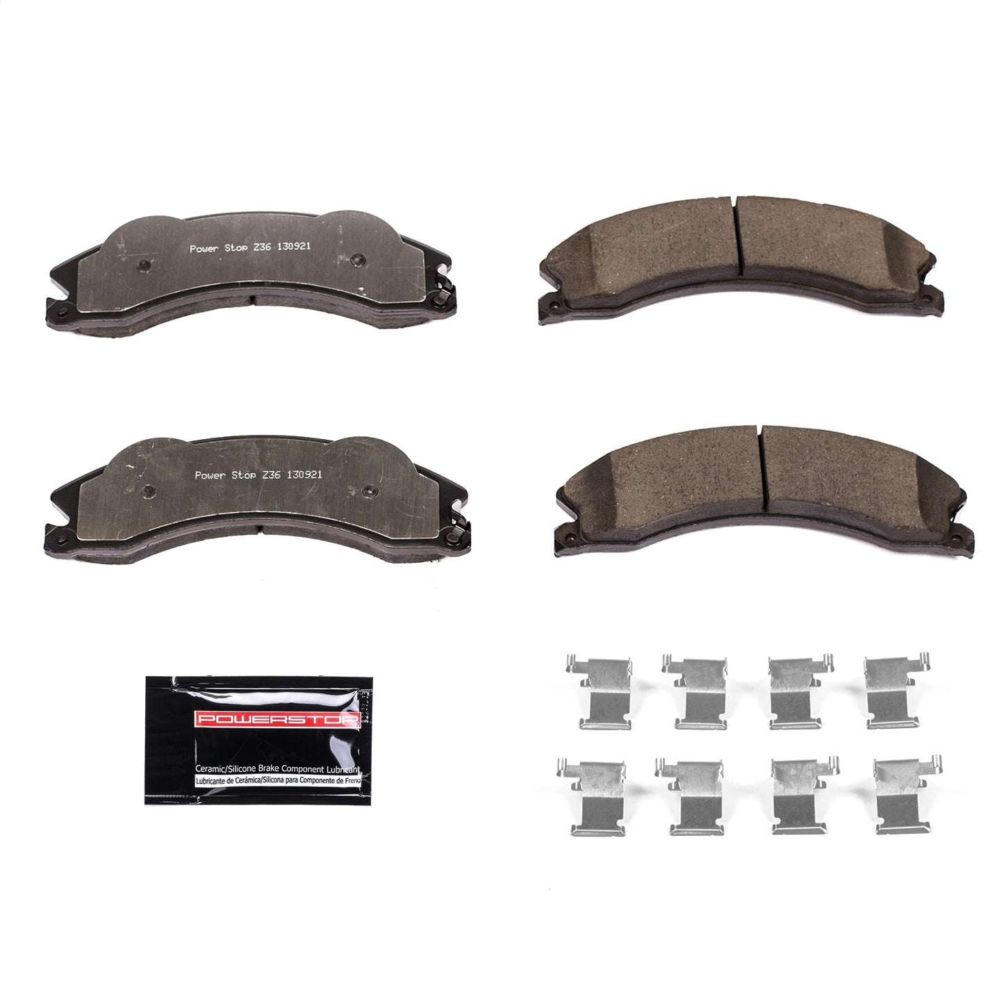 PowerStop - Power Stop 2011 Chevrolet Silverado 2500 HD Front or Rear Z36 Truck & Tow Brake Pads w/Hardware - Z36-1411 - MST Motorsports