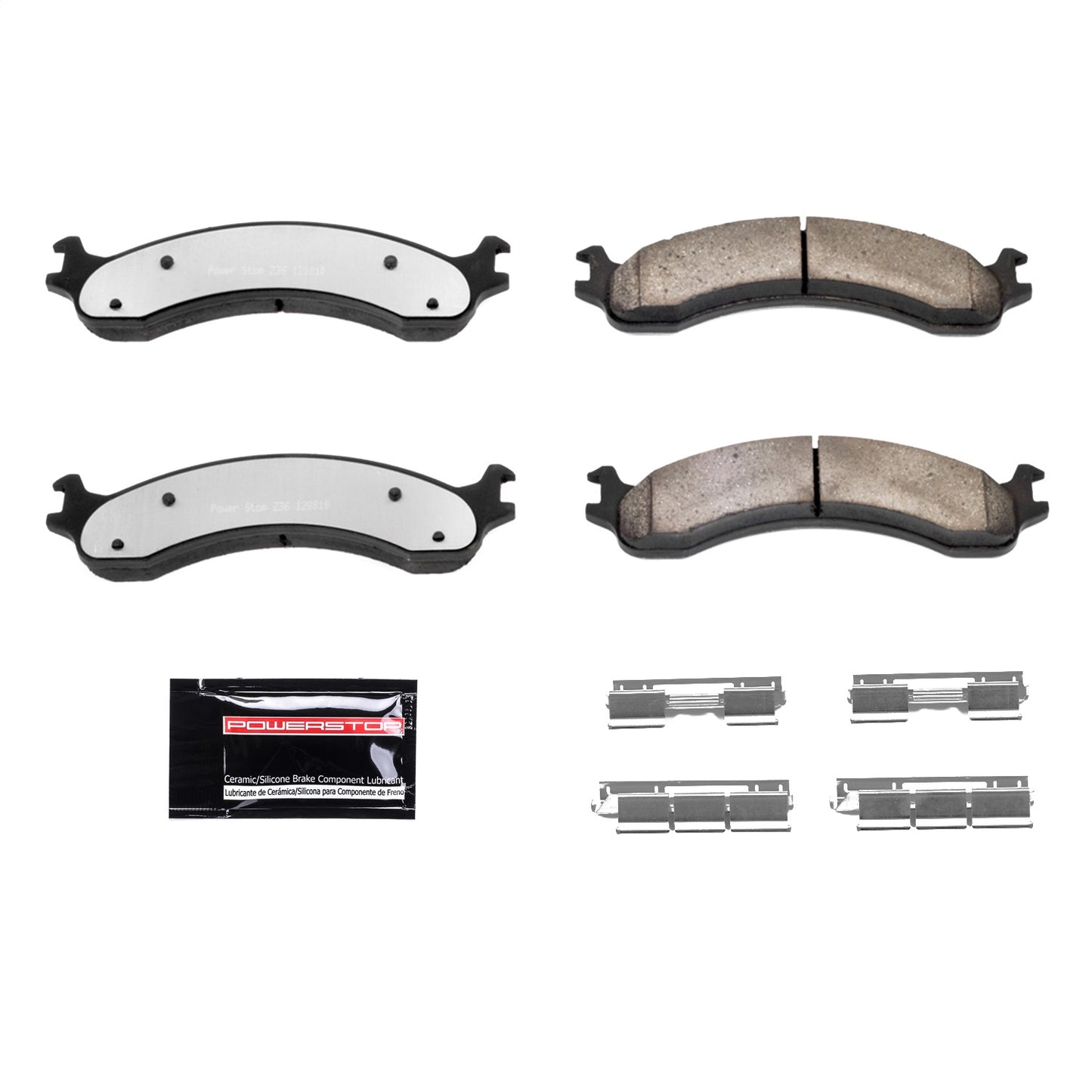 PowerStop - Power Stop 00-02 Dodge Ram 2500 Front Z36 Truck & Tow Brake Pads w/Hardware - Z36-821 - MST Motorsports