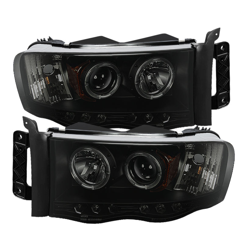 Spyder Auto - Projector Headlights - LED Halo - LED - Black Smoke - High H1 - Low H1 - 5078384 - MST Motorsports