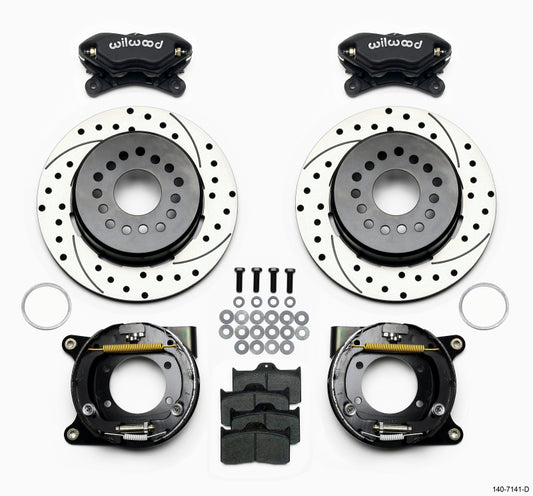 Wilwood - Wilwood Forged Dynalite P/S Park Brake Kit Drilled Chevy 12 Bolt w/ C-Clips - 140-7141-D - MST Motorsports