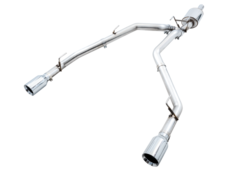 AWE Tuning - AWE Tuning 09-18 RAM 1500 5.7L (w/Cutouts) 0FG Dual Rear Exit Cat-Back Exhaust - Chrome Silver Tips - 3015-32002 - MST Motorsports