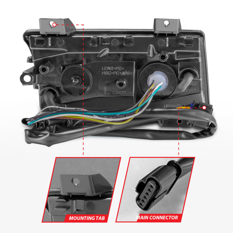 ANZO - Turn Signal Light Assembly; Chrome Housing; Smoke Lens; Sequential Signal; Pair; - 511088 - MST Motorsports