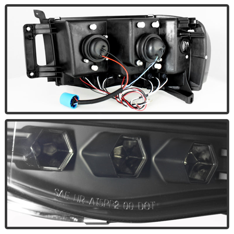 Spyder Auto - Projector Headlights - LED Halo - LED - Black Smoke - High H1 - Low H1 - 5078384 - MST Motorsports