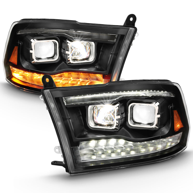 ANZO - LED Projector Plank Style Switchback H.L Halo Black Amber (OE Style) - 111464 - MST Motorsports