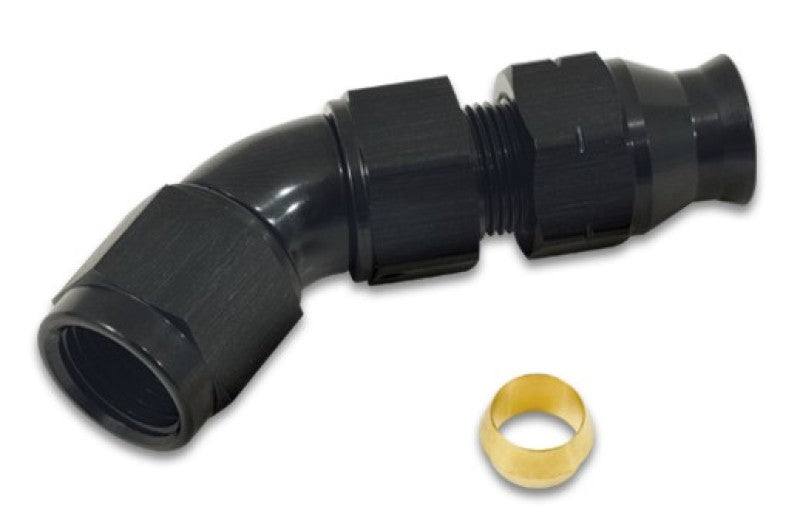 Vibrant - 45 Degree Tube to Female AN Adapter, Tube O.D. - 5/16"; AN Size: -6 - 16555 - MST Motorsports