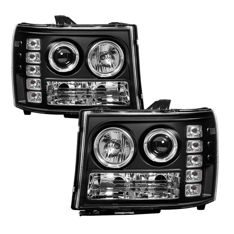 Spyder Auto - Projector Headlights - LED Halo- LED - Black - High H1 - Low H1 - 5010605 - MST Motorsports