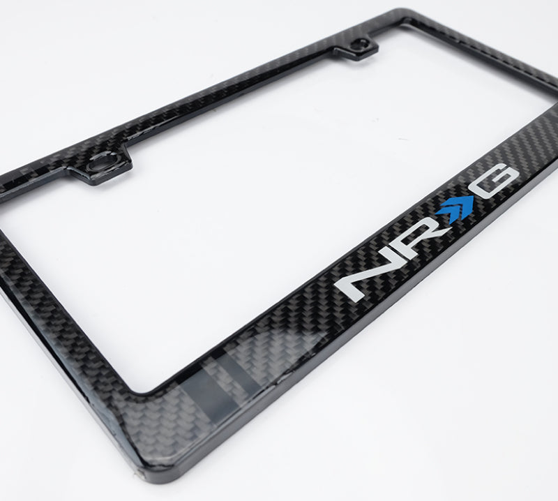 NRG - NRG Carbon License Plate Frame/ Fiber Poly Dip Finish Wet w/ NRG Logo - CARB-P200NRG - MST Motorsports