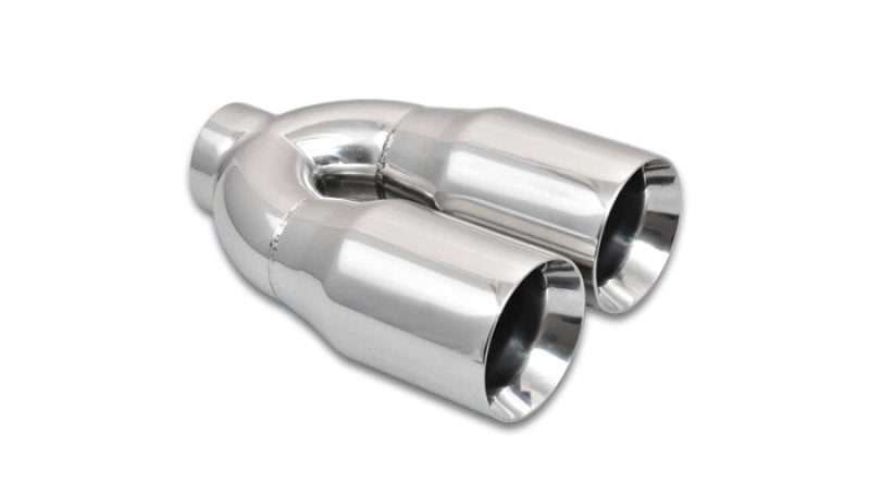 Vibrant - Dual 3.5" Round Stainless Steel Tips (Double Wall, Straight Cut) - 1339 - MST Motorsports