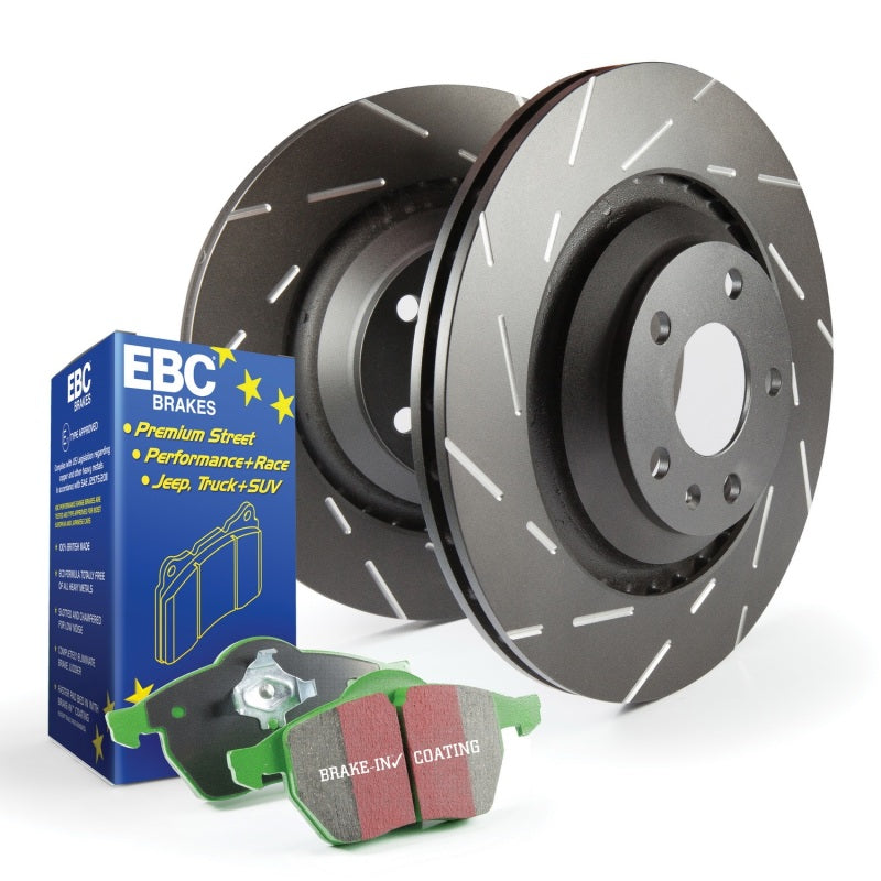 EBC Brakes - Slotted rotors feature a narrow slot to eliminate wind noise. - S2KR2453 - MST Motorsports