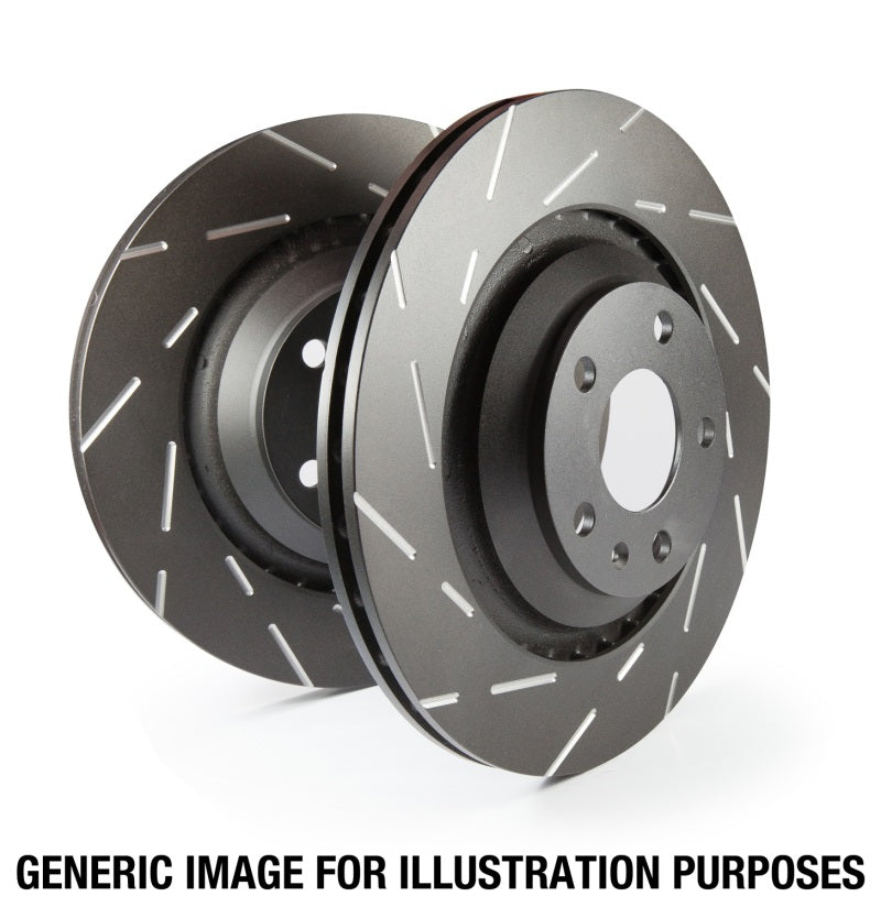 EBC Brakes - Slotted rotors feature a narrow slot to eliminate wind noise - USR7373 - MST Motorsports