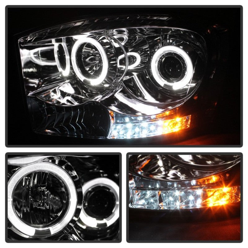 Spyder Auto - Projector Headlights - LED Halo - LED - Chrome - High H1 - Low H1 - 5010018 - MST Motorsports