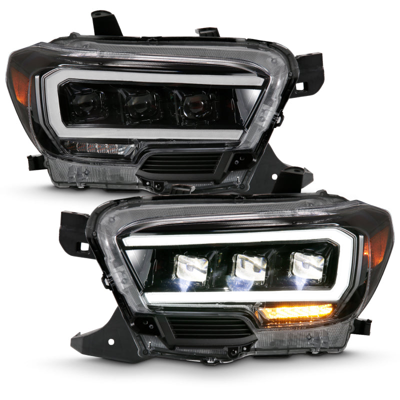 ANZO - LED Projector Headlights; Plank Stye; Black Housing; Clear Lens; Pair - 111496 - MST Motorsports