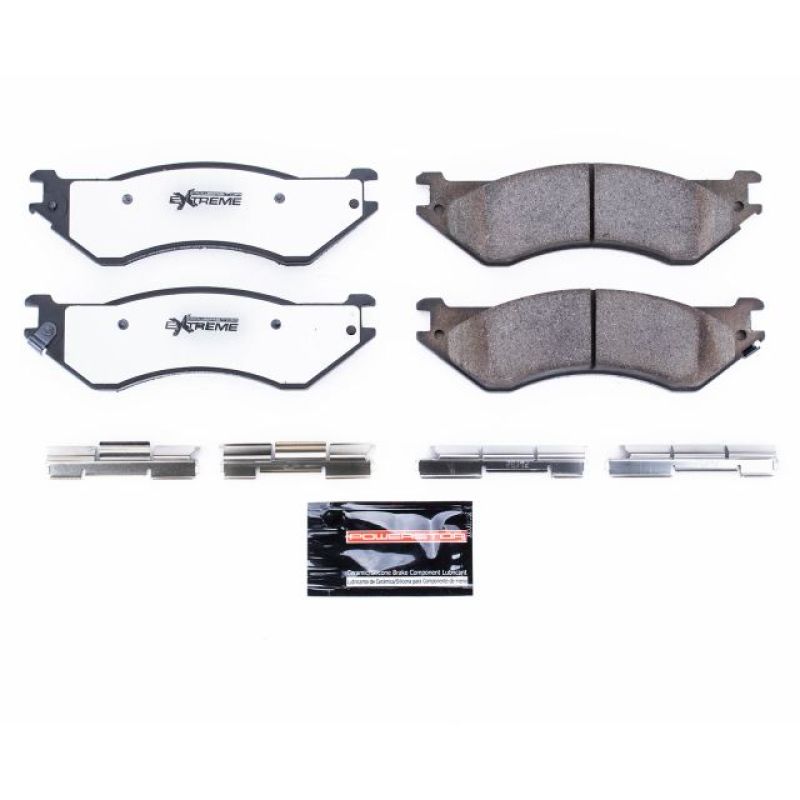 PowerStop - Power Stop 01-08 Dodge Ram 2500 Rear Z36 Truck & Tow Brake Pads w/Hardware - Z36-702A - MST Motorsports