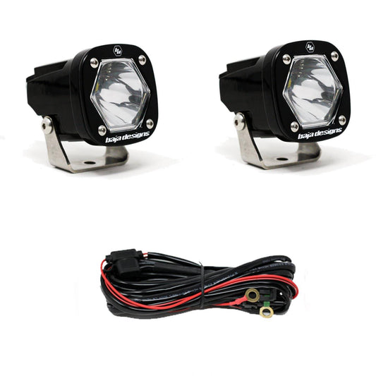 Baja Designs - Baja Designs S1 Spot LED Light w/ Mounting Bracket Pair - 387801 - MST Motorsports